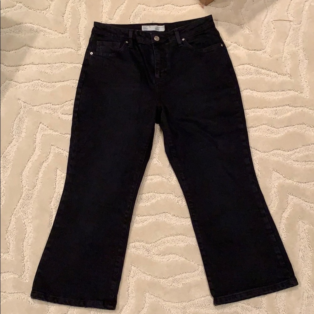Black topshop cropped jeans